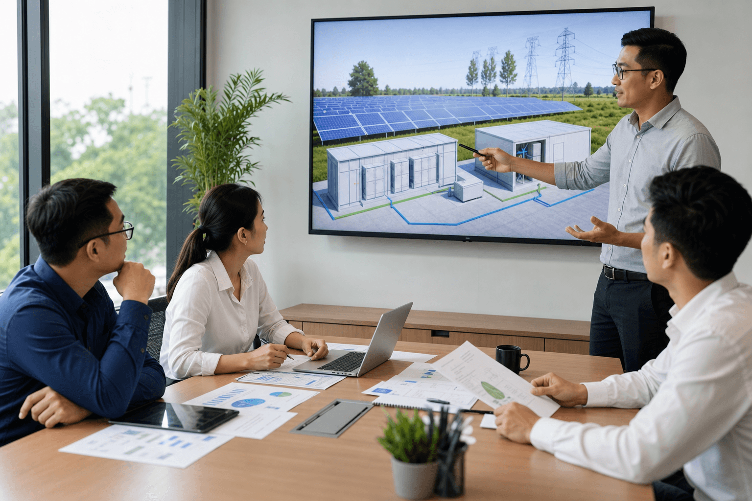 Renewable-energy professionals in a Solunar EPCC partner programme session